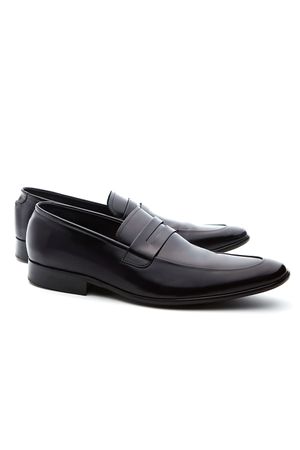 Sapato Mocassim Couro - Preto