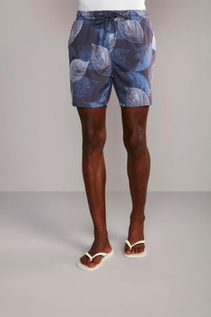 Shorts Praia Estampado - Azul Marinho