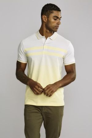 Polo Manga Curta Malha Slim Fit - Marrom Amêndoa / Cinza Neblina