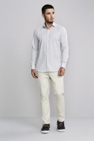 Camisa Manga Longa Fio Tinto Classic Fit - Cinza