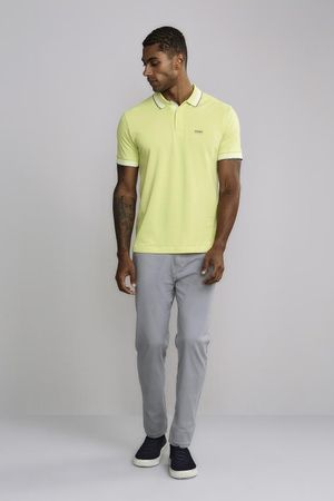 Polo Manga Curta Piquet Slim Fit - Verde Limão