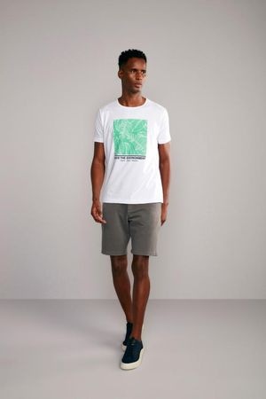 Camiseta Manga Curta Malha Slim Fit - Branco