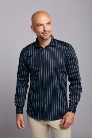 Camisa Manga Longa Fio Tinto Classic Fit - Vinho
