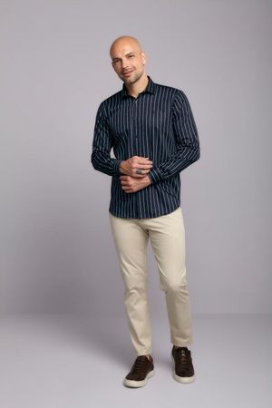 Camisa Manga Longa Fio Tinto Classic Fit - Vinho
