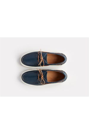 Sapato Dockside Casual Couro - Azul Marinho