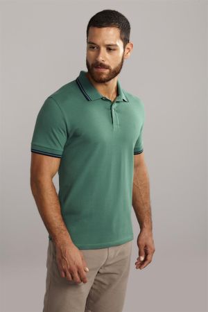 Polo Manga Curta Piquet Básica Slim Fit - Verde Hortelã