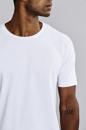 Camiseta Manga Curta Básica Classic Fit - Branco