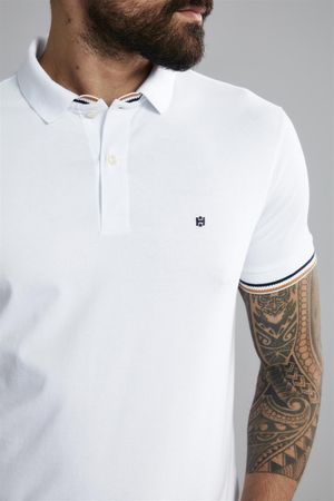 Polo Manga Curta Premium Slim Fit - Branco