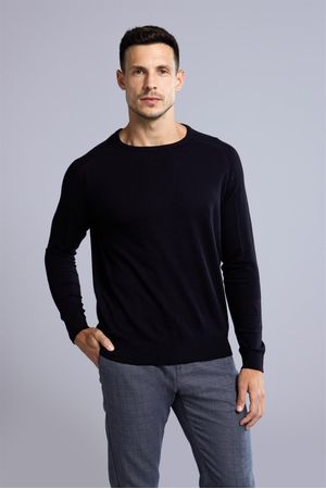 Tricot Gola Careca - Preto