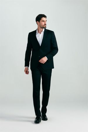 Terno 2 botões Polilã Slim Fit - Preto