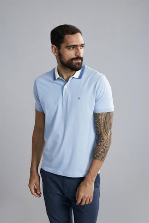 Polo Manga Curta Comfort Premium - Azul Ceu