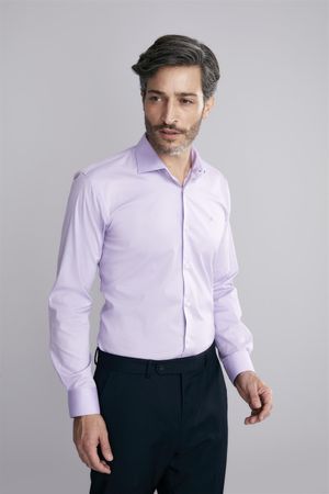 Camisa Slim Fit - Lilás