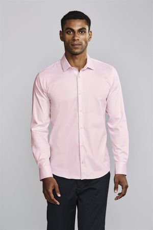 Camisa Slim Fit - Rosa Bebê