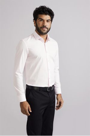 Camisa Social Slim Fit - Rosa Claro