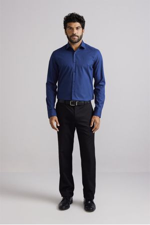 Camisa Social Comfort - Azul Marinho