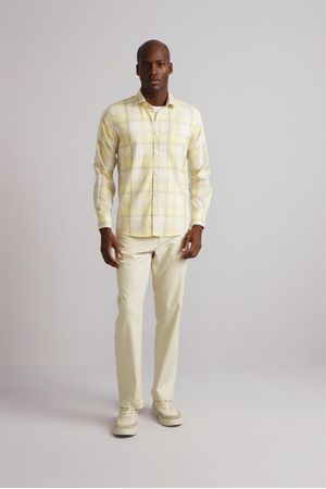 Camisa Slim Fit - Bege