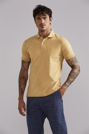 Polo Malha Premium Slim Fit - Marrom