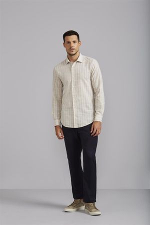 Camisa Slim Fit - Vermelho Bordô