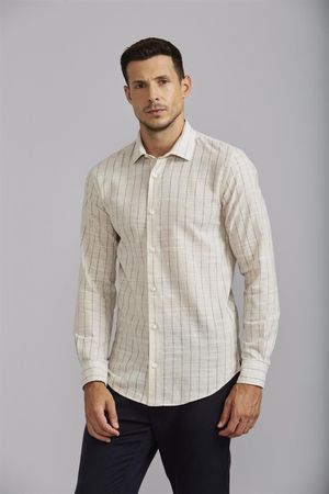 Camisa Slim Fit - Vermelho Bordô