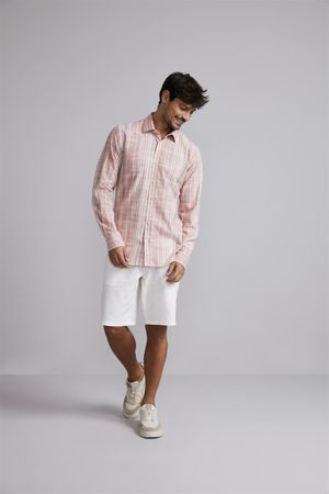 Camisa Slim Fit - Laranja