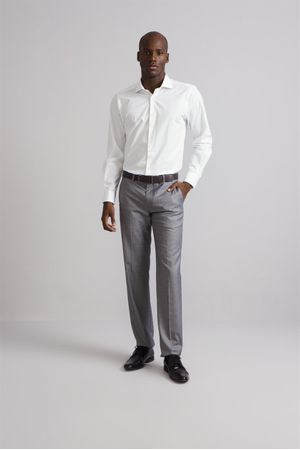 Camisa Social Comfort Wrinkle Free - Branco
