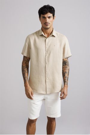 Camisa Manga Curta Comfort Linho
