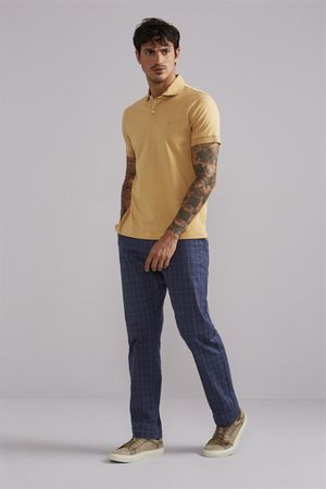 Polo Malha Premium Slim Fit - Marrom