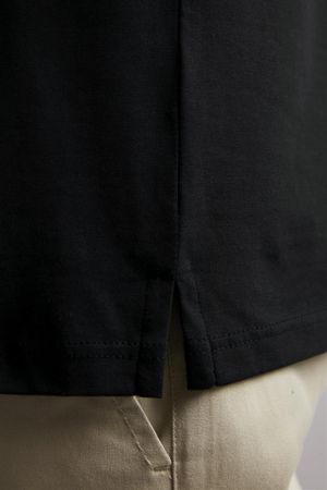 Polo com Zíper Comfort Malha Premium - Preto