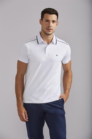 Polo Malha Premium Slim Fit - Branco