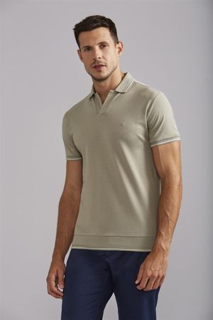 Polo Piquet Premium Slim Fit - Verde Folha
