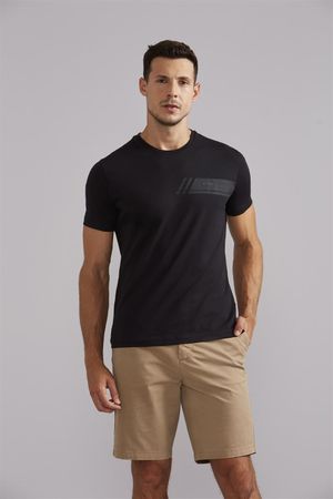 Camiseta Malha Slim Fit - Preto