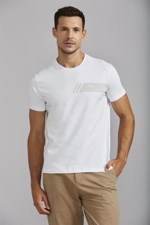 Camiseta Malha Slim Fit - Branco