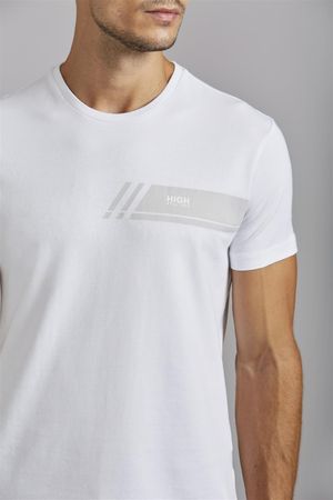 Camiseta Malha Slim Fit - Branco