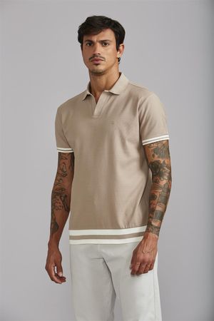 Polo Jacquard Slim Fit - Marrom Craft