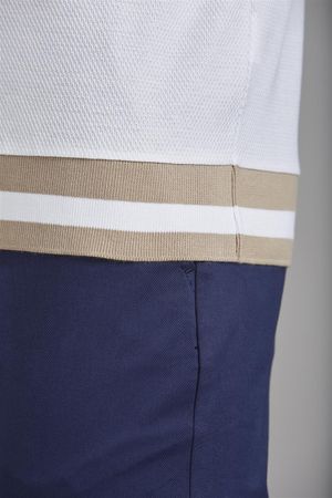 Polo Jacquard Slim Fit - Branco