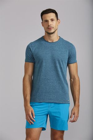 Camiseta Slim Fit - Azul Petróleo