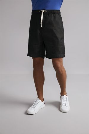 Bermuda Relax Linen Blend - Preto