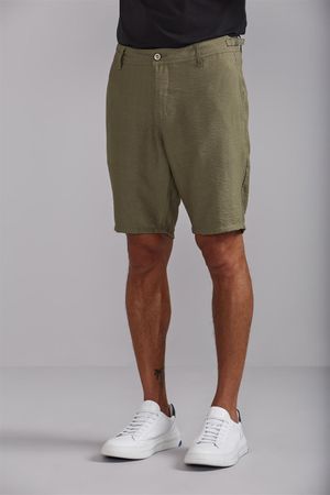 Bermuda Chino Tecnocomfy Slim Fit - Verde Militar