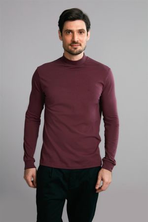 Camiseta Manga Longa Básica Premium Slim Fit - Vinho