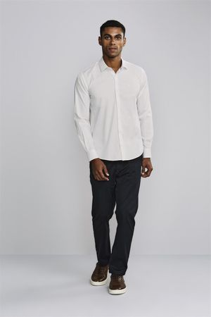 Camisa Slim Fit - Off White
