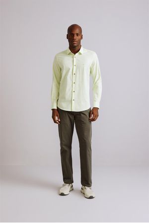 Camisa Fio Tinto Slim Fit - Verde Limão