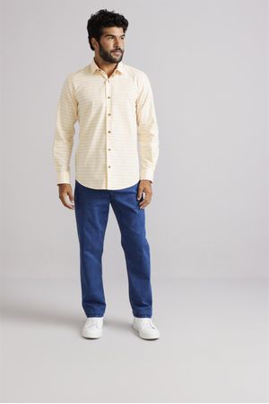 Camisa Fio Tinto Slim Fit - Laranja