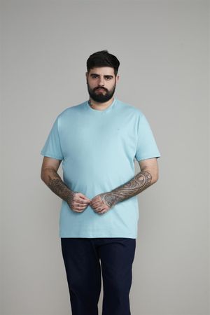 Camiseta Manga Curta Comfort Básica - Azul Acqua