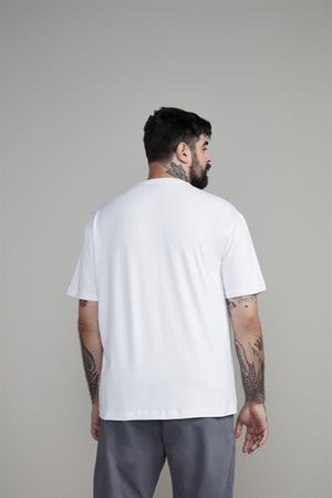 Camiseta Manga Curta Comfort Malha Básica - Branco