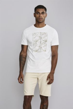 Camiseta Manga Curta Estampada Slim Fit - Off White