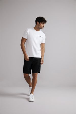 Camiseta Malha Slim Fit - Branco