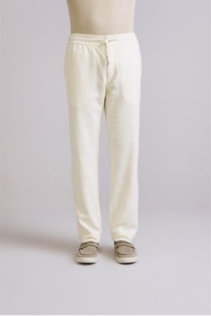 Calça Chino Relax Linen Blend - Bege Areia