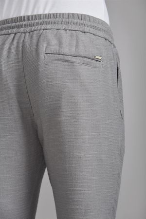 Calça Chino Relax Linen Blend - Cinza