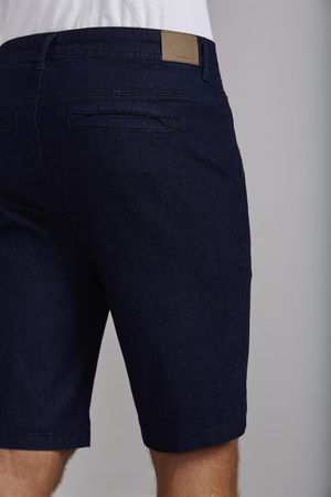 Bermuda Jeans Slim Fit - Lavagem Escura