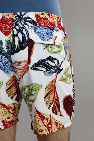 Short Masculino Praia Estampado - Branco